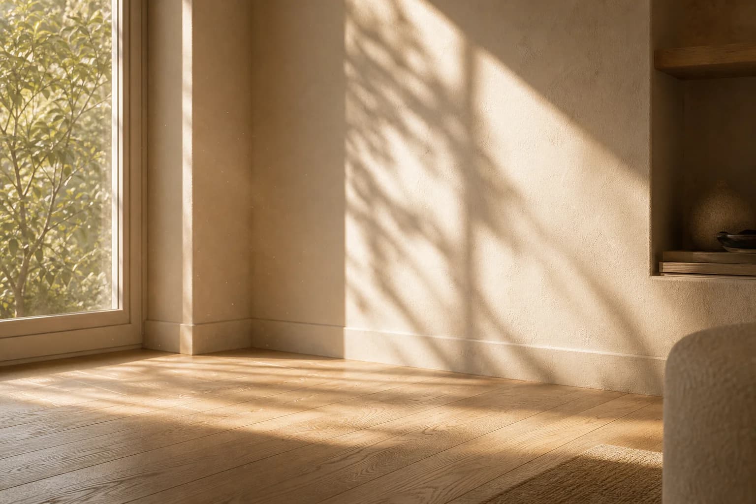 Morning light across a quiet interior
